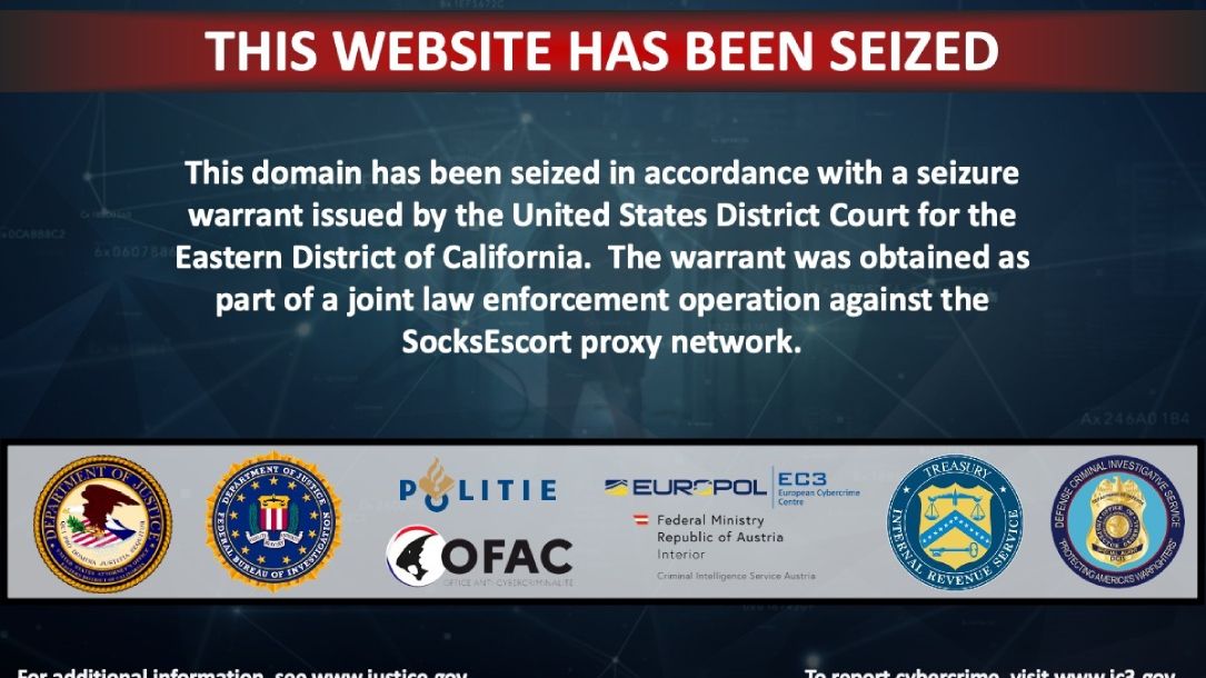 EE. UU. y Europol desmantelan la red SocksEscort que explotó miles de enrutadores residenciales.