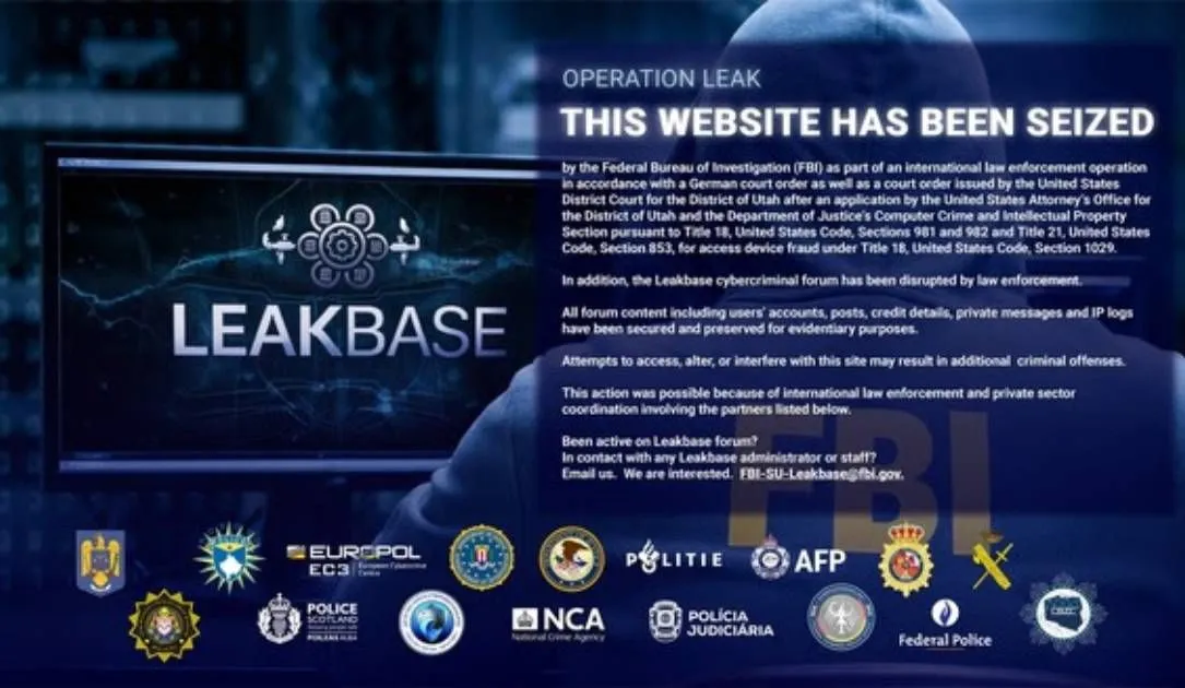 Operación del FBI y Europa desmantela el foro cibernético Leakbase.