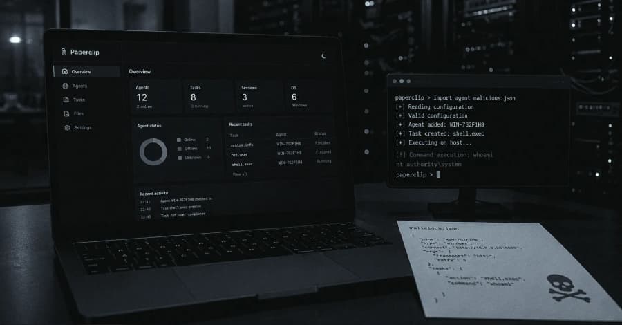 Vulnerabilidades en Paperclip AI permiten a atacantes ejecutar comandos en host a través de importaciones de agentes maliciosos.