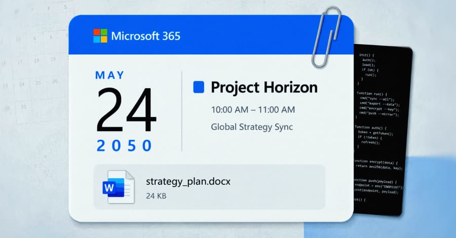 Malware HollowGraph oculta C2 y archivos robados en eventos de Microsoft 365 fechados en 2050