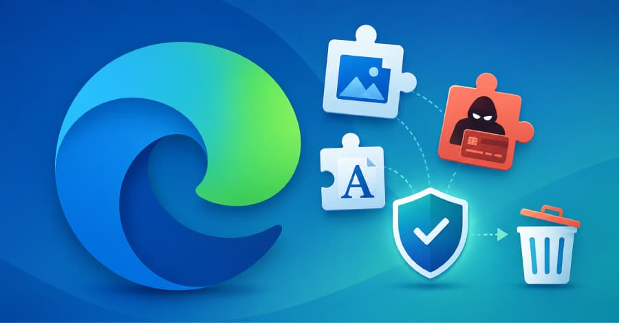 Microsoft elimina 119 extensiones de Edge que ocultaban malware en imágenes y fuentes.