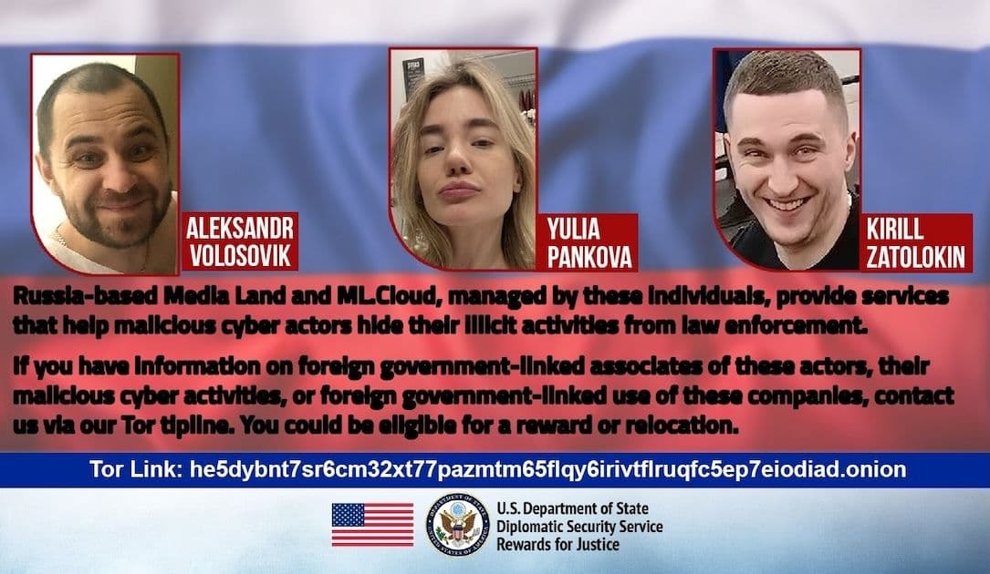 EE. UU. revela acusación contra supuestos operadores de un servicio ruso de hosting a prueba de balas