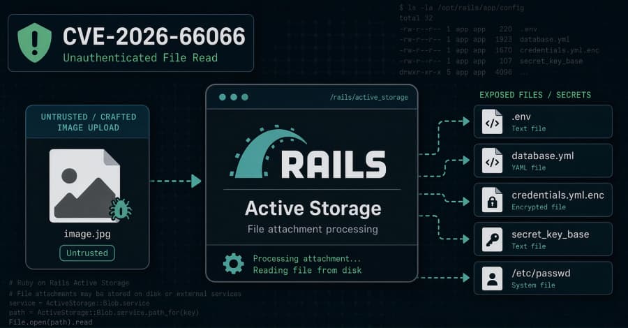 Vulnerabilidad crítica en Rails podría permitir a atacantes no autenticados leer archivos del servidor a través de cargas de imágenes