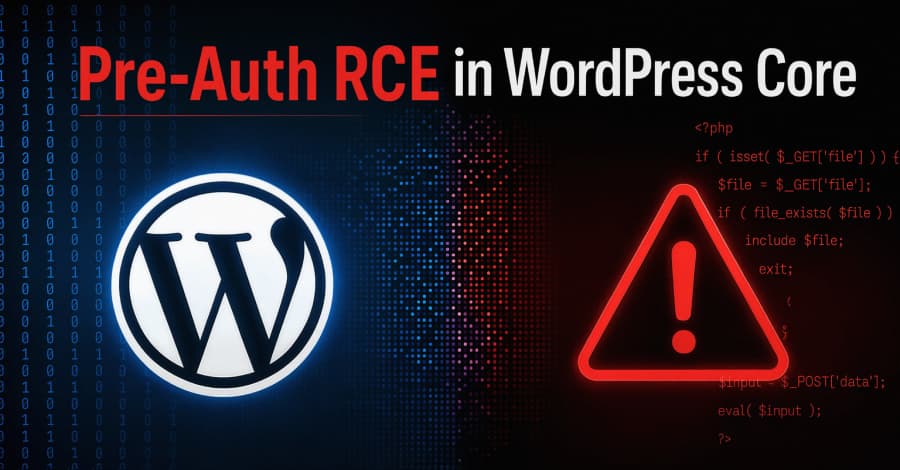 Nueva vulnerabilidad en el núcleo de WordPress wp2shell permite a atacantes no autenticados ejecutar código.