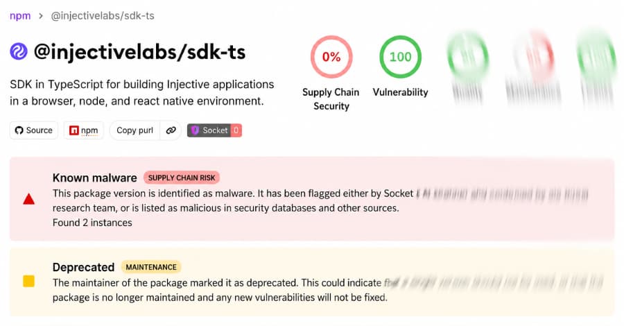 Compromiso en GitHub de Injective Labs impulsa paquetes npm que roban claves de billetera.