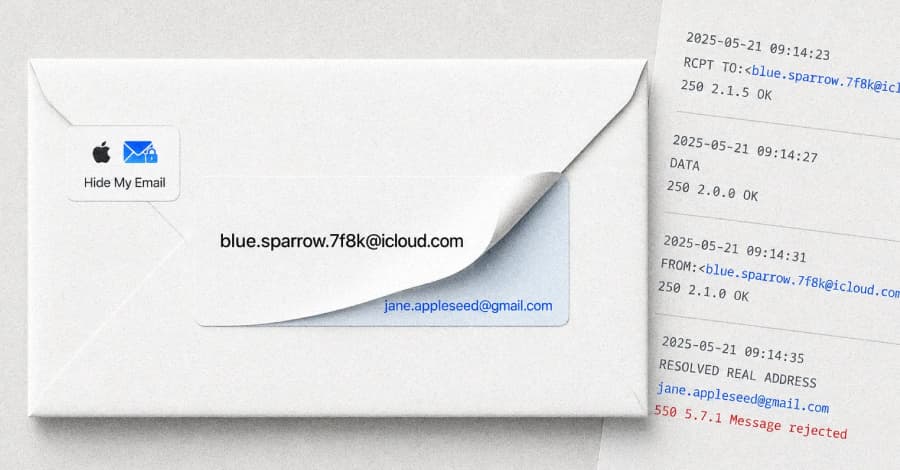 Apple corrige un fallo en "Ocultar mi correo" que exponía direcciones reales en los registros de Mail.