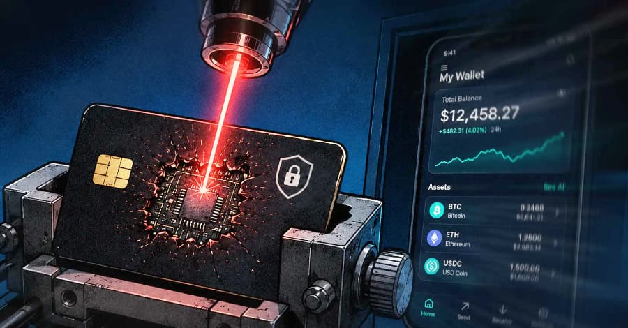 Ataque láser restablece contraseñas de Tangem Wallet en tarjetas que no pueden ser parcheadas.